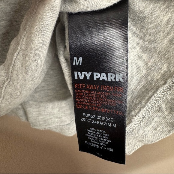 Ivy Park - Reverse Sequin Crop Top - Size Medium - Gray - Picture 7 of 9